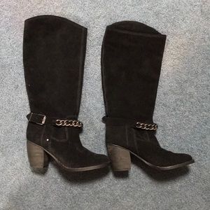 NWT BCBGeneration Black Suede Heel Boot